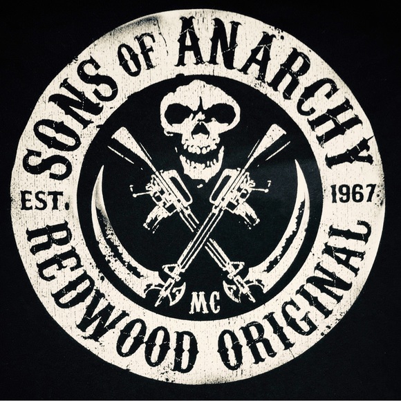T-shirt Ufficiale Sons Of Anarchy SAMCRO Distressed Reaper Redwood - Digital Pharaoh UK - Foto 4